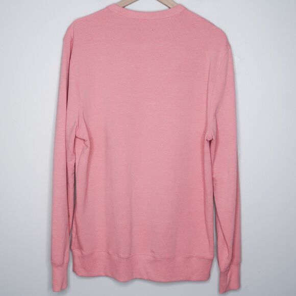 J.Crew Mens Crewneck Sweater Large Pink Casual Pullover Cotton Blend Soft Preppy - Picture 3 of 10